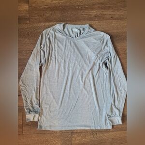 32 Degrees Men's Heat Gray Plain Solid Long Sleeve Crew Neck T-shirt Sz M